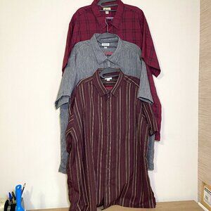Set of 3 Men's XXL Haggar Short Sleeve Button Down Shirts